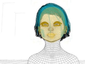 Wireframe of 3D child